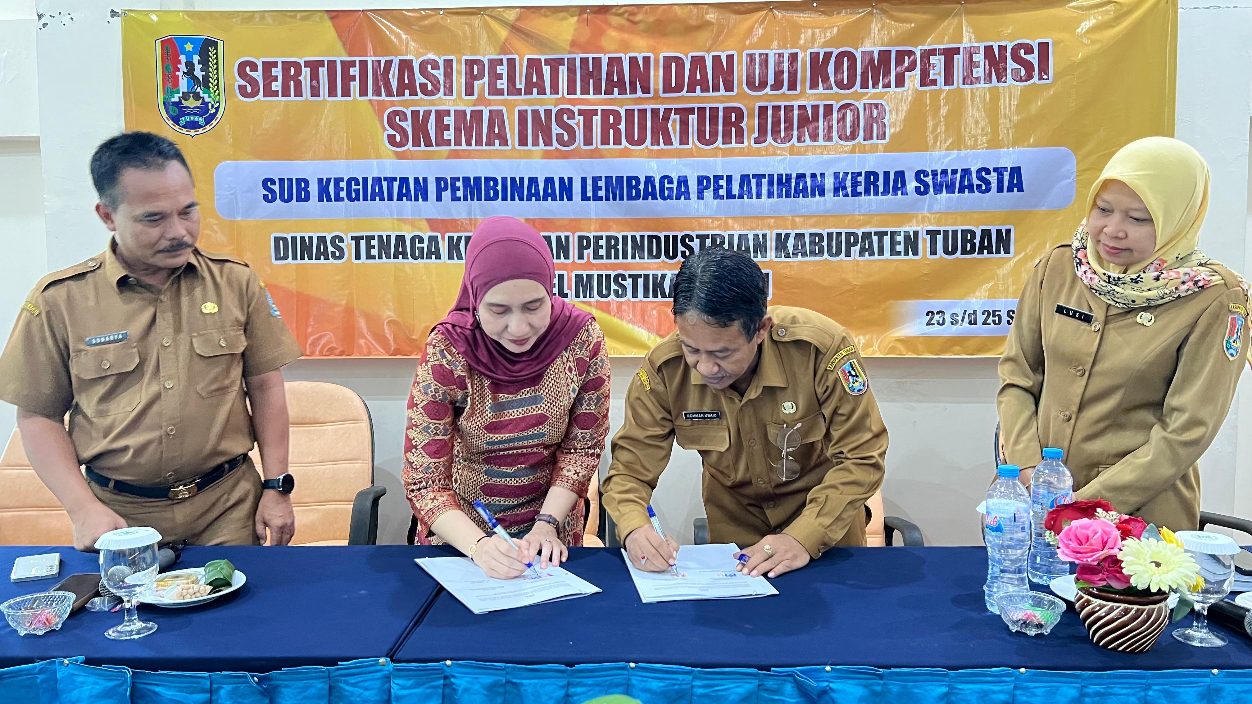 PT Media Hati dan Disnaker Tuban Selenggarakan Pelatihan Instruktur Junior